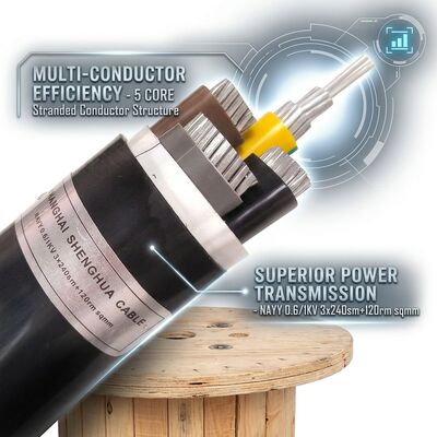 La CINA Cavo di alimentazione isolato in PVC impermeabile IP68 0,6/1kV 4x25mm2 interrato direttamente fornitore