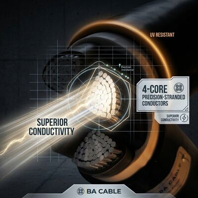 La CINA VGV 3x4mm2 UV Resistant PVC Insulated Cable Outdoor Overhead 0.6/1kV IEC60502 Copper fornitore
