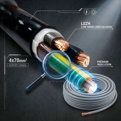 La CINA N2XCH 4x25mm2 LSZH PVC Insulated Cable Low Smoke Zero Halogen 0.6/1kV IEC60502 fornitore