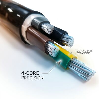 Cavo di alimentazione isolato in PVC impermeabile IP68 0,6/1kV 4x25mm2 interrato direttamente fornitore