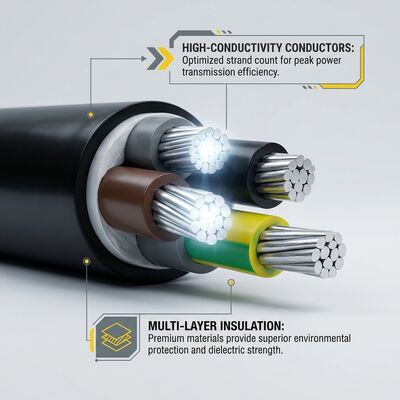 Cable isolante in PVC impermeabile e resistente all'umidità 0,6/1kV 2 Core 2x4mm2 Area umida esterna fornitore