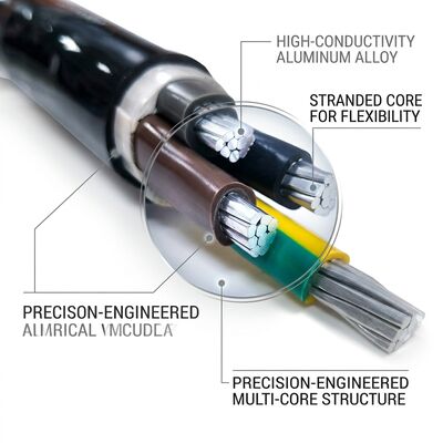 Cavo LSZH a bassa emissione di fumo e privo di alogeni con isolamento in PVC 0.6/1kV 4 conduttori 4x50mm2 ignifugo fornitore