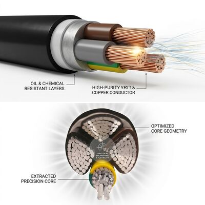 Cavo isolante in PVC resistente agli oli e alle sostanze chimiche 450/750V 3 fornitore