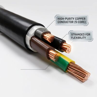 BS 7889 VDE NF C Standard PVC Insulated Cable 0.6/1kV 5 Core 5x16mm2 Export fornitore
