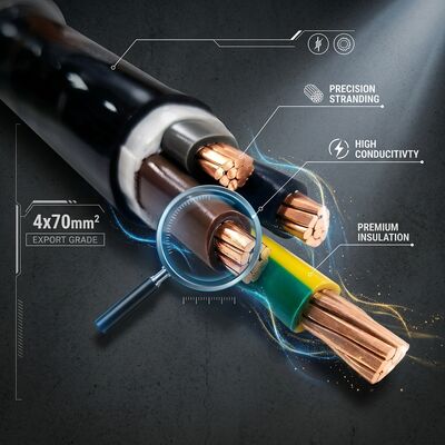 Factory Direct PVC Insulated Power Cable 0.6/1kV 4x70mm2 Copper Export Grade fornitore