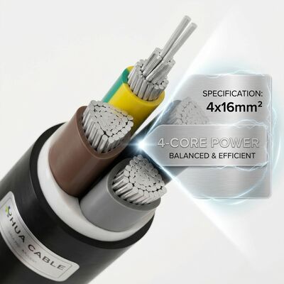 NYY 4x25mm2 PVC Insulated Cable 90C High Temperature Underground 0.6/1kV IEC60502 Power Wire fornitore