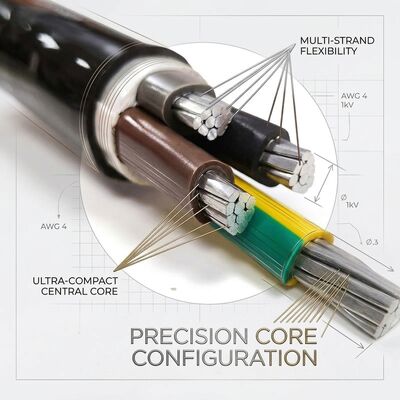 NYY 4x70mm2 Anti UV PVC Insulated Cable Direct Burial Sunlight Resistant 0.6/1kV IEC60502 fornitore