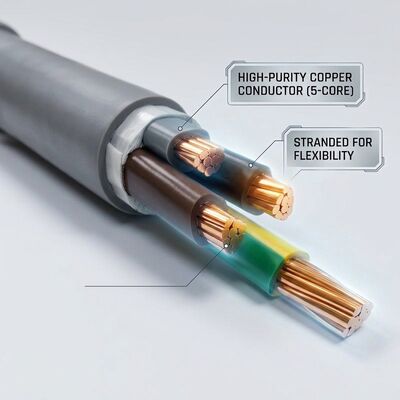 N2XCH-J 5x16mm2 Low Smoke Zero Halogen PVC Insulated Cable Tunnel 0.6/1kV IEC60502 fornitore