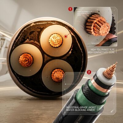Cavo di alimentazione isolato XLPE ad alta temperatura a 90 gradi 0,6/1kV continuo fornitore