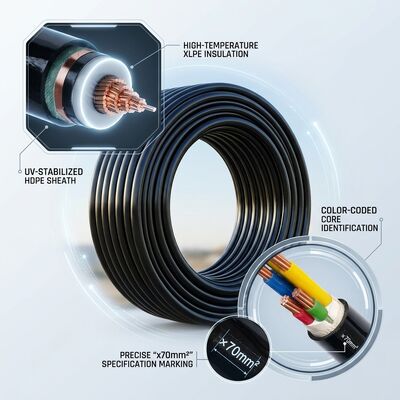 Cavo Bundled Aereo Isolato XLPE Resistente ai Raggi UV 0.6/1kV fornitore