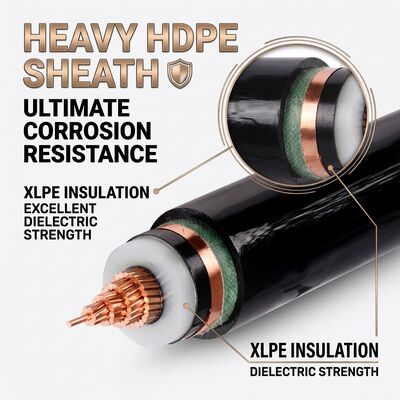 Cavo di alimentazione sotterraneo isolante in HDPE con involucro XLPE anti-corrosione 0,6/1kV fornitore