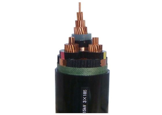 Cavo elettrico isolato cavo medio del PVC Xlpe dello schermo del nastro del rame di tensione dei 3 centri